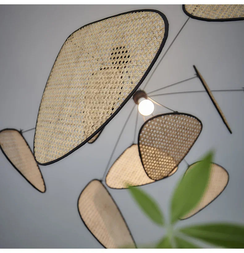 Rattan Petal Pendant Chandelier