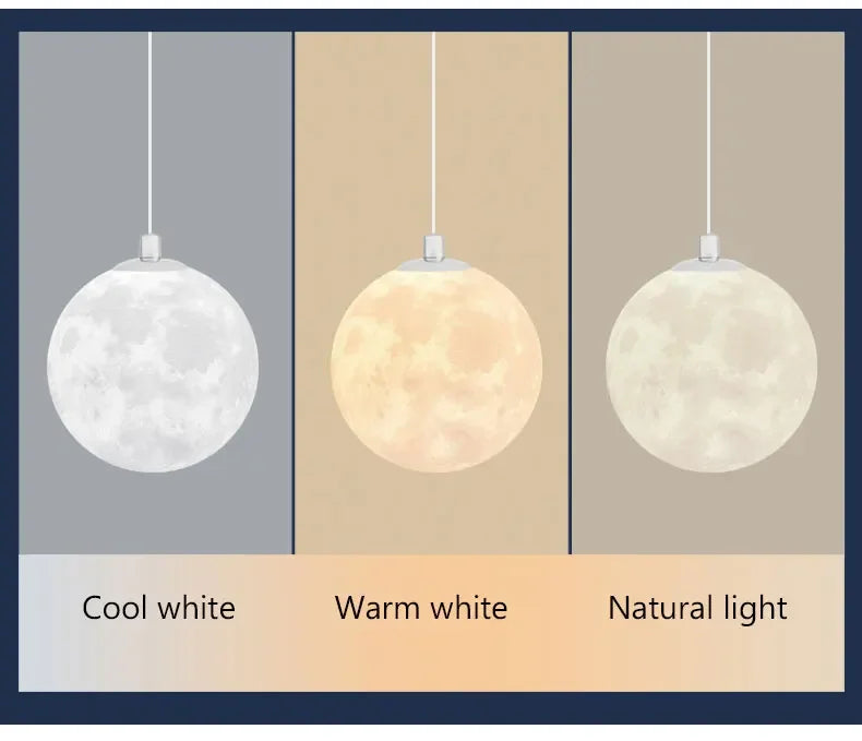 Modern LED Moon Pendant Chandelier