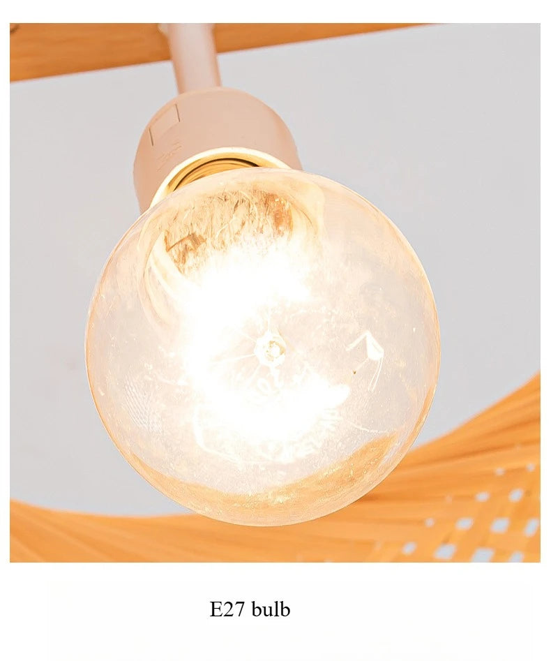 Hand-Woven Bamboo Lantern Pendant