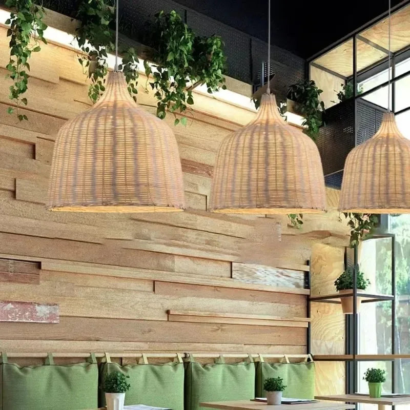 Southeast Asian Rattan Pendant Lamp