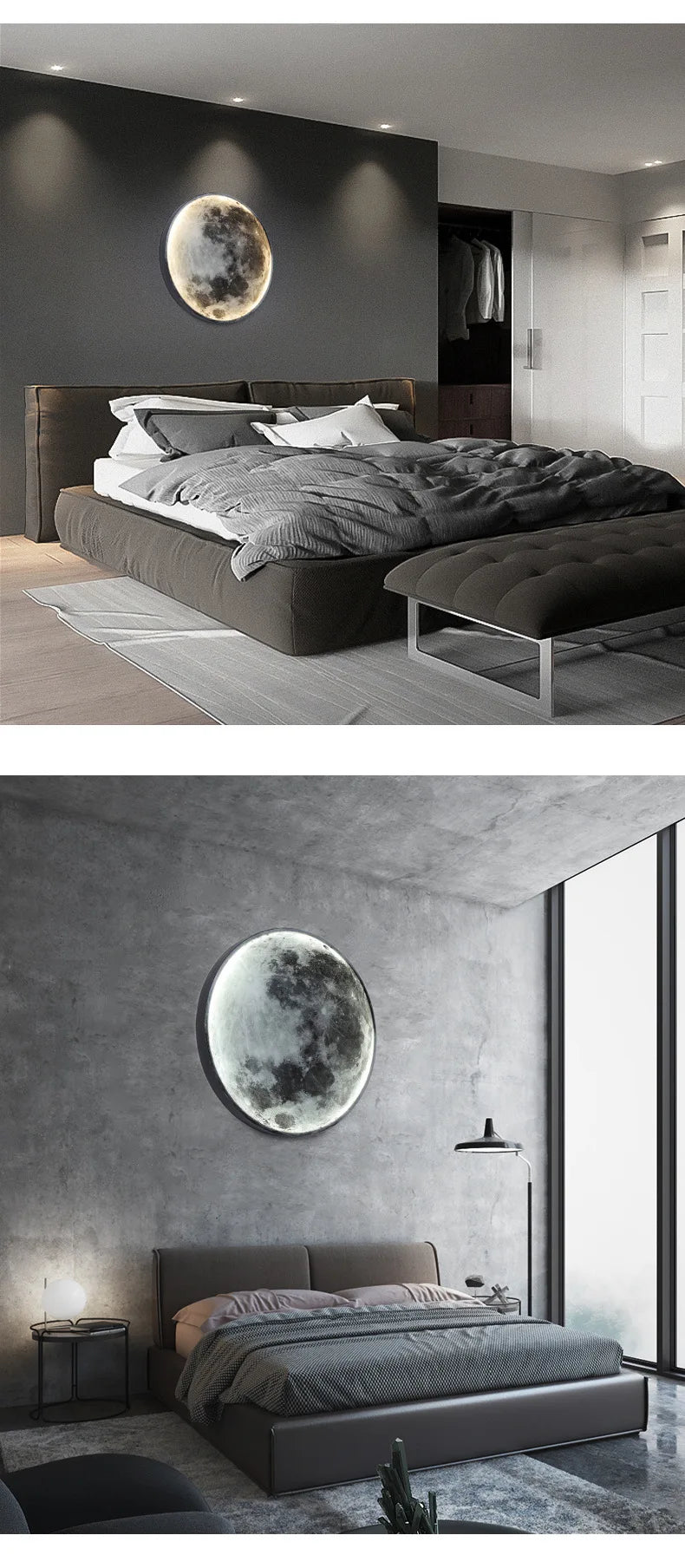 3D LED Moon Wall Lamp (50-80cm)