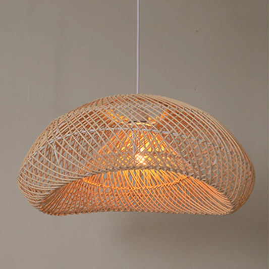 Vintage Rattan Wicker Hanging Lamp