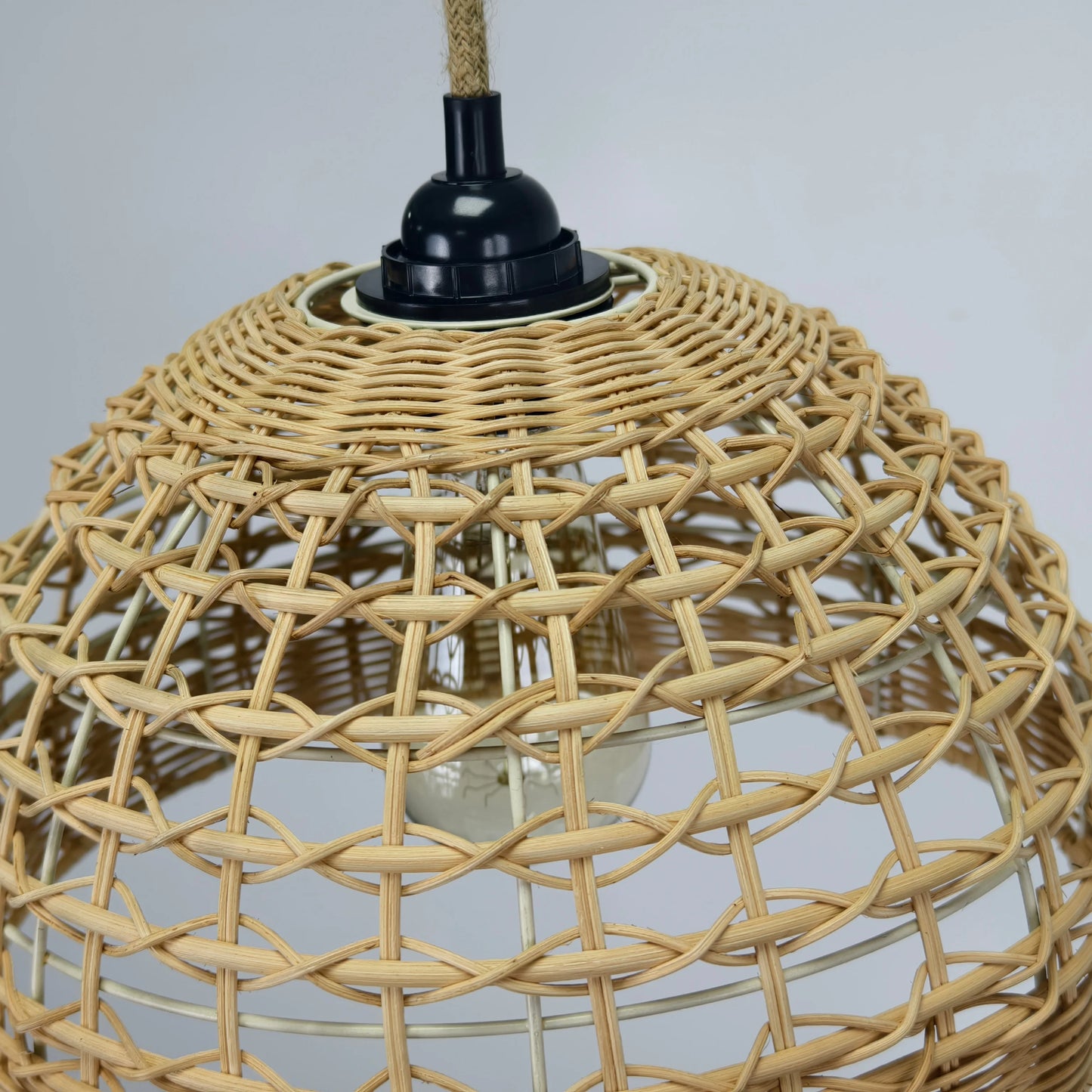 Woven Rattan Cage Pendant Lampshade