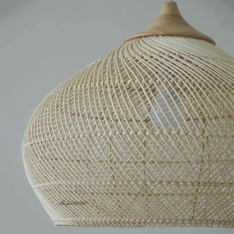 Vintage Handmade Rattan Pendant Lamp