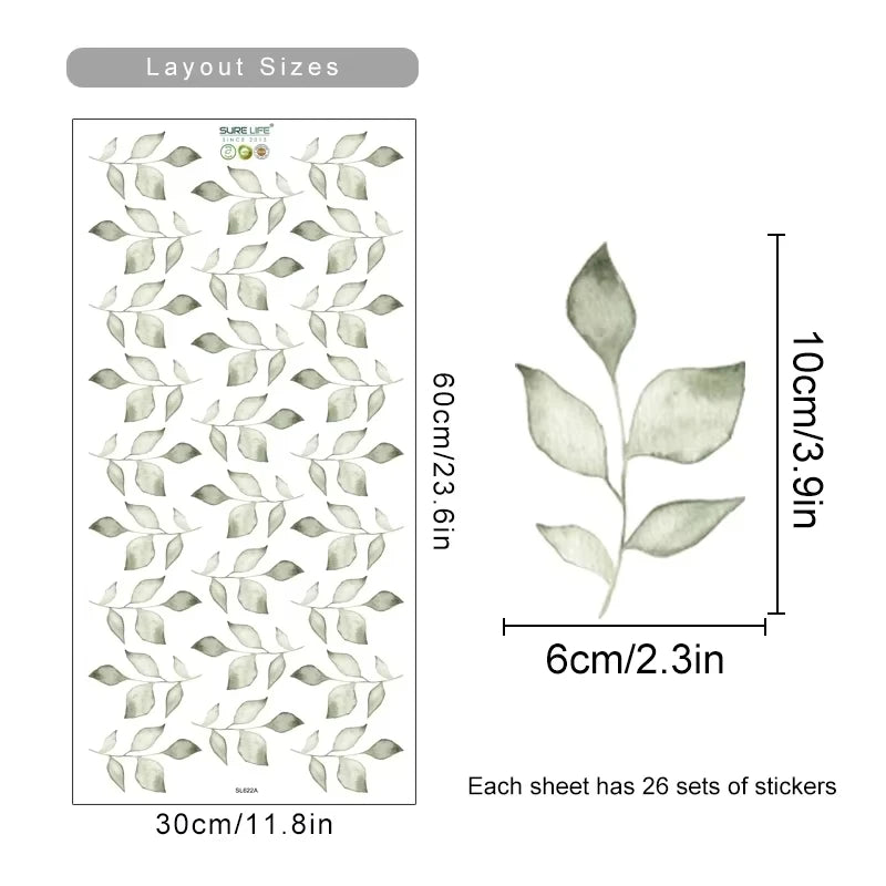 Boho Watercolour Flower Wall Decals