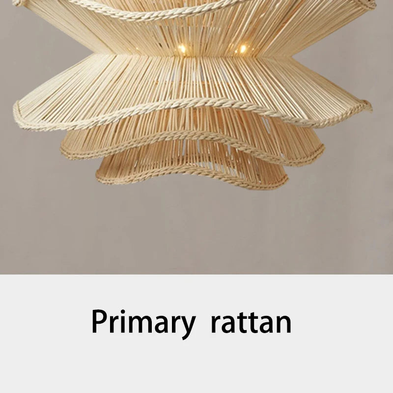 Nordic Multi-Tier Rattan Chandelier