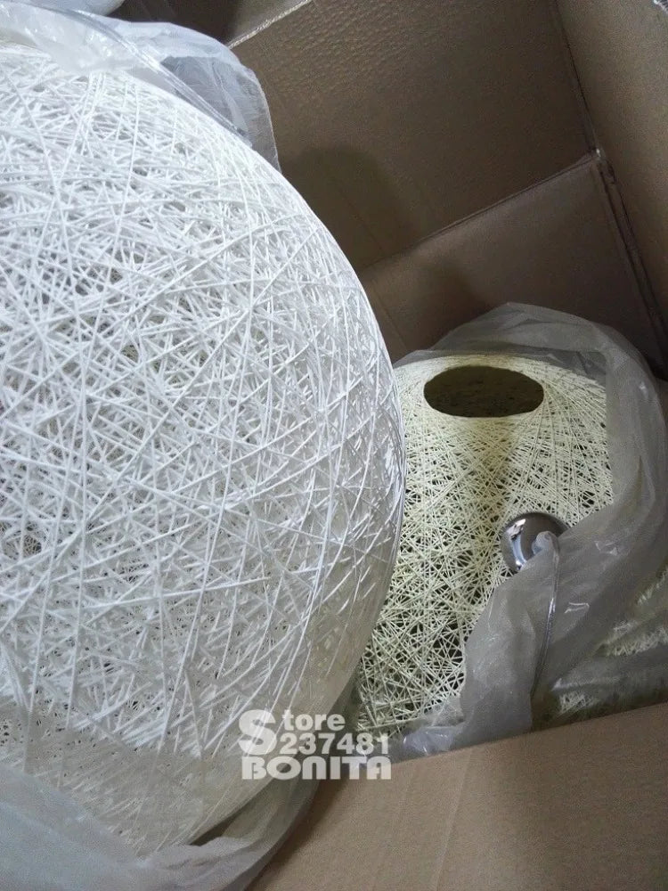 Nordic Rattan Ball Pendant Lamp