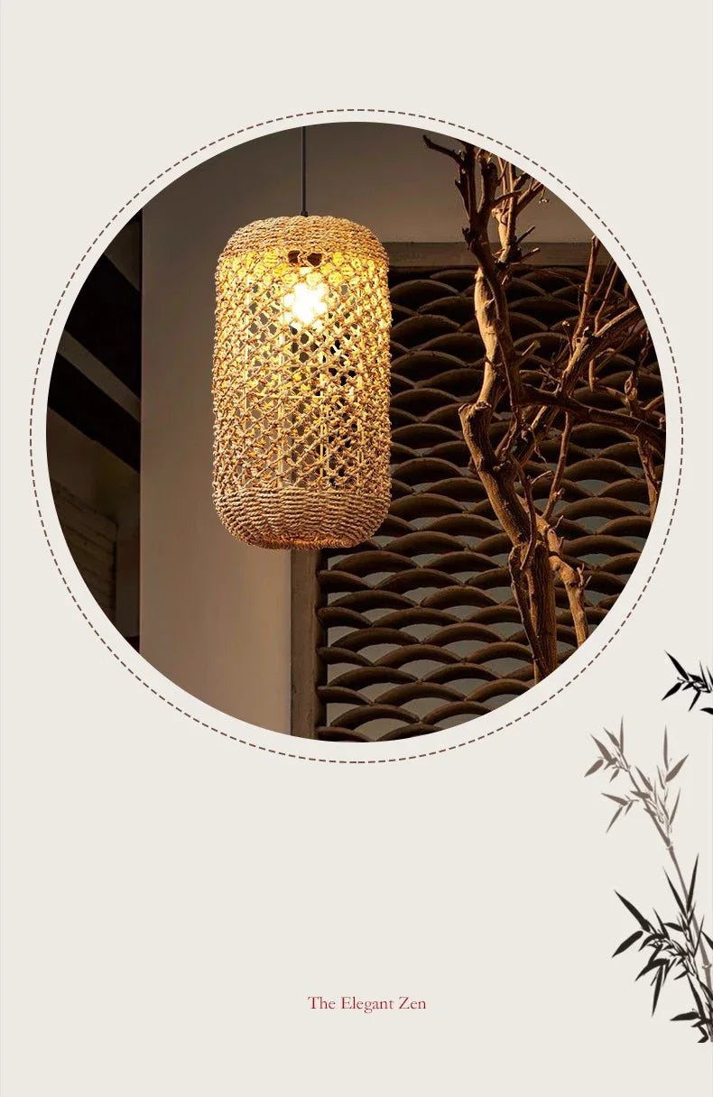 Japanese Countryside Vine Rattan Lamp