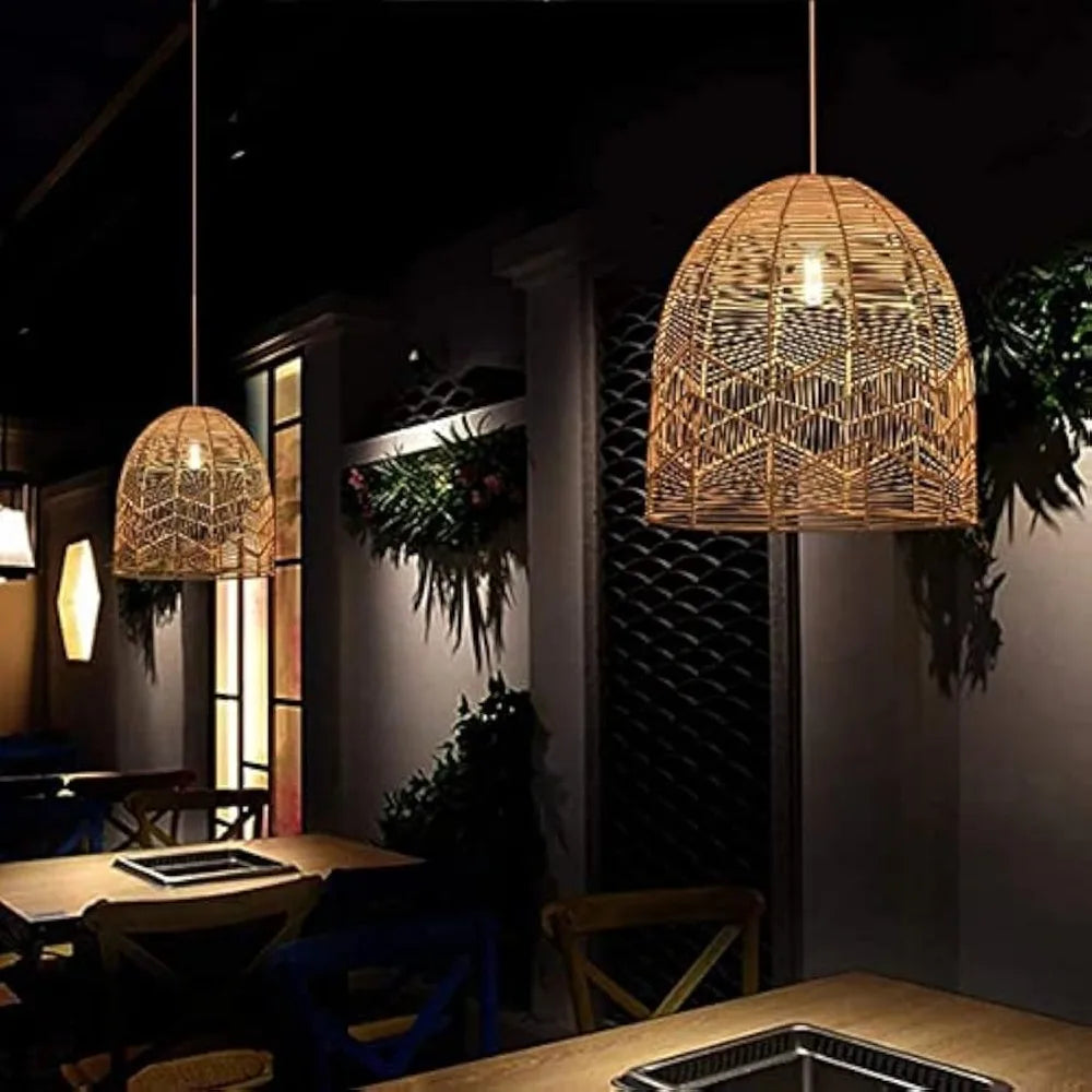 Natural Woven Rattan Ceiling Pendant