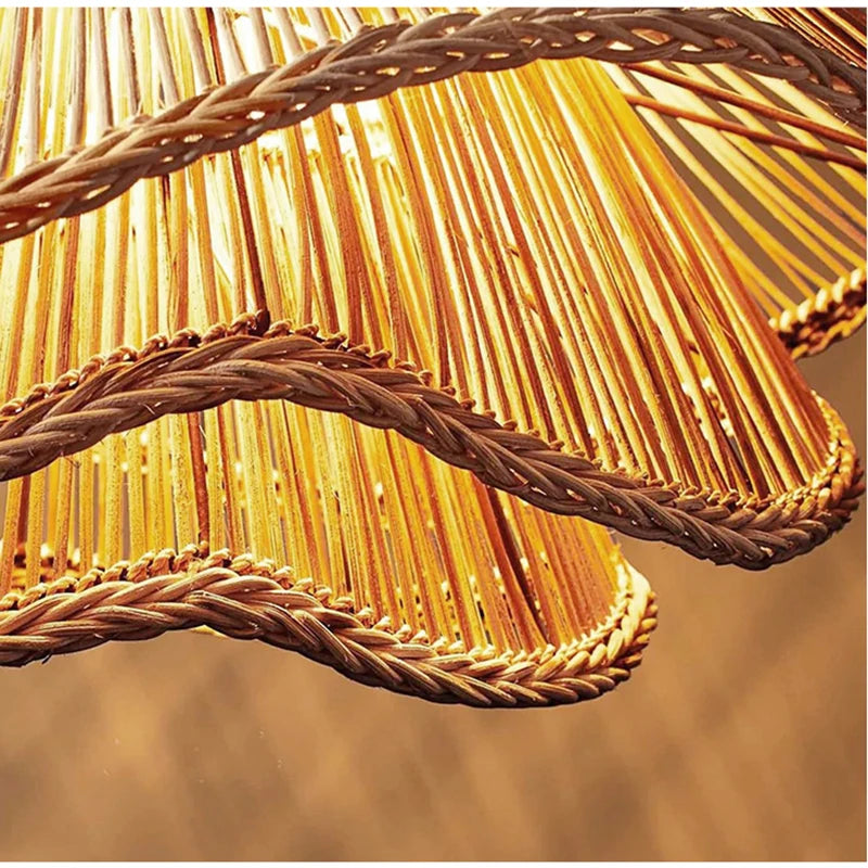 Nordic Multi-Tier Rattan Chandelier