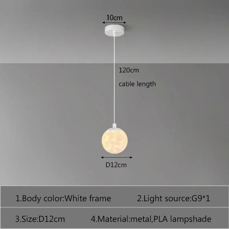 Modern LED Moon Pendant Chandelier