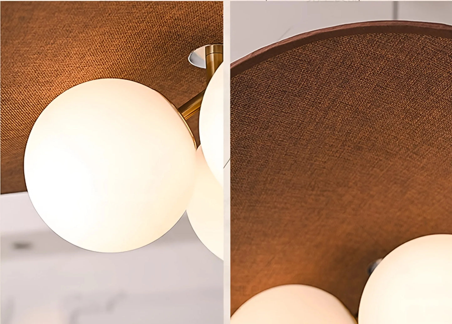 Minimalist Raffia Rattan Chandelier