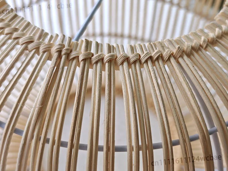 Japanese Wabi-Sabi Rattan Chandelier