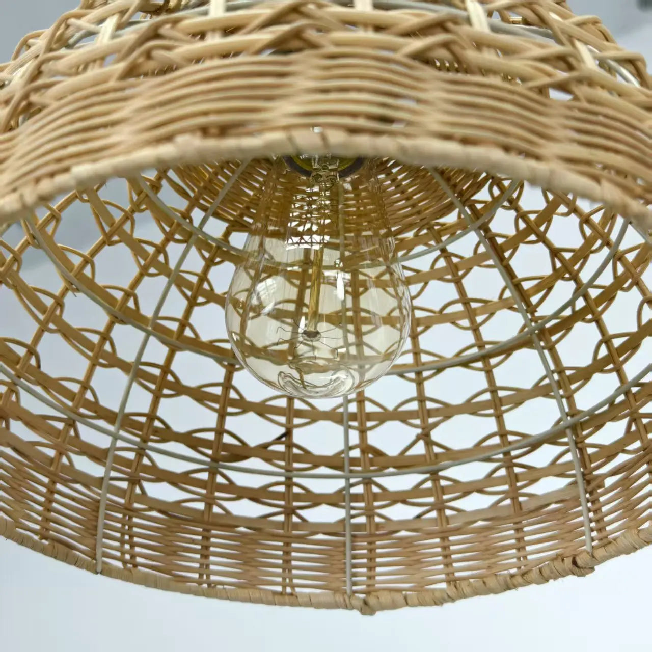 Woven Rattan Cage Pendant Lampshade