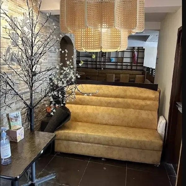 Japanese Designer Rattan Chandelier