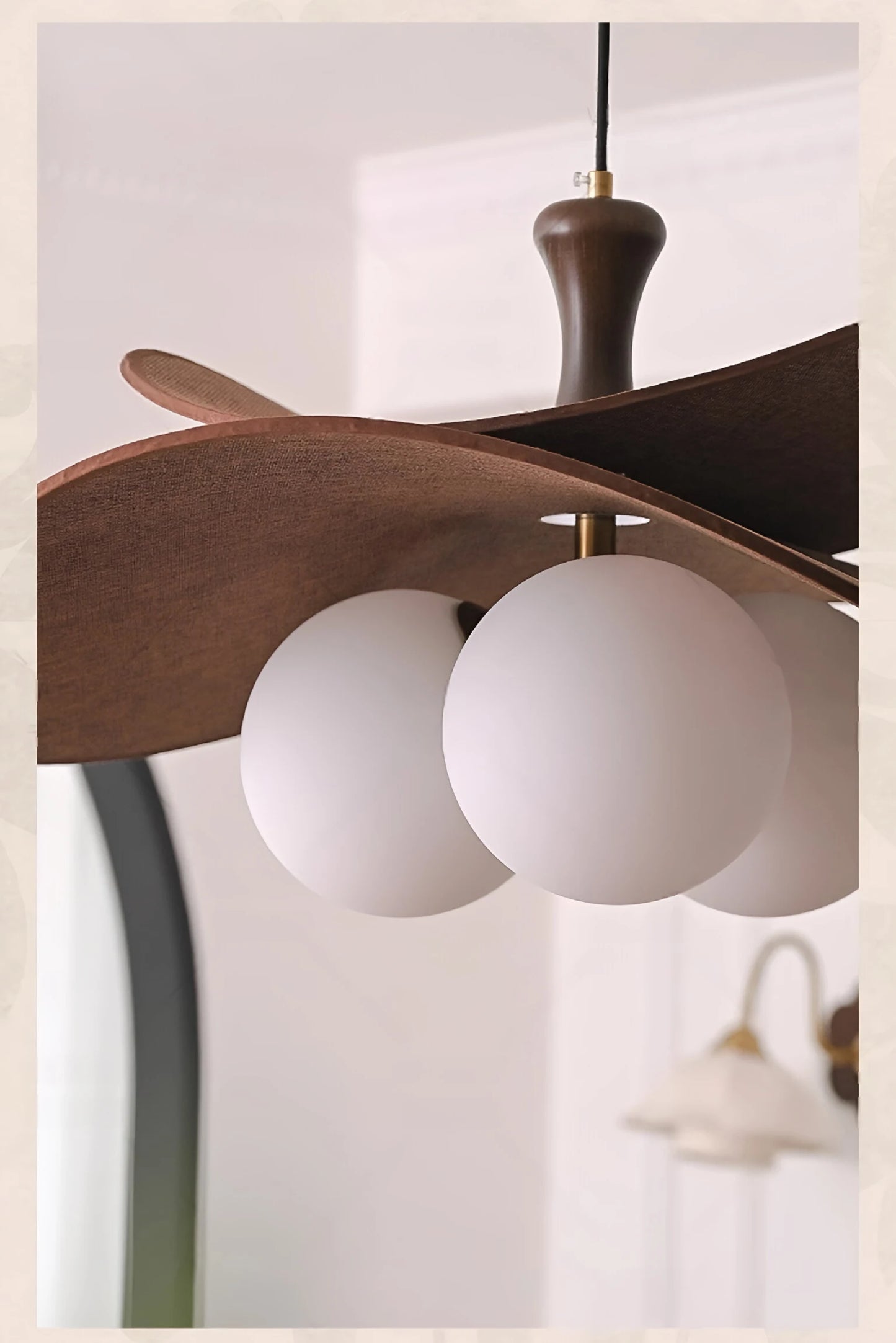 Minimalist Raffia Rattan Chandelier