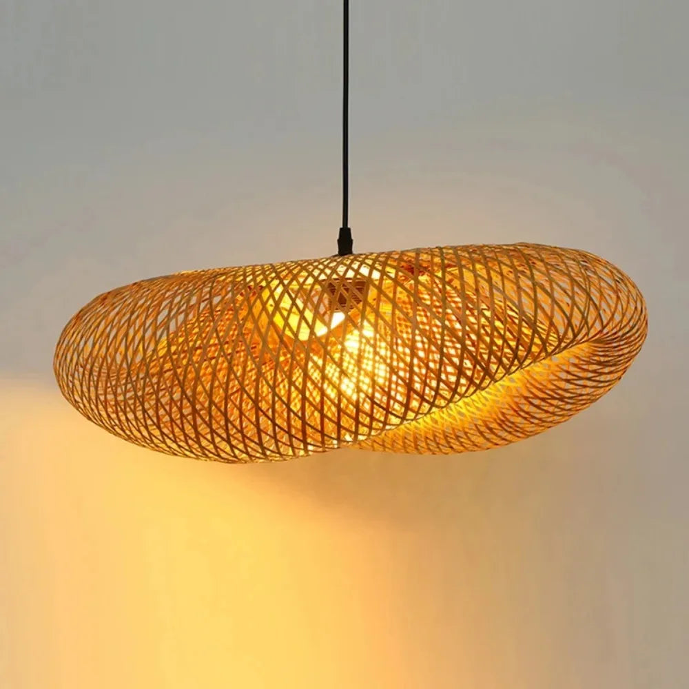Modern Bamboo Rattan Chandelier (40-80cm)