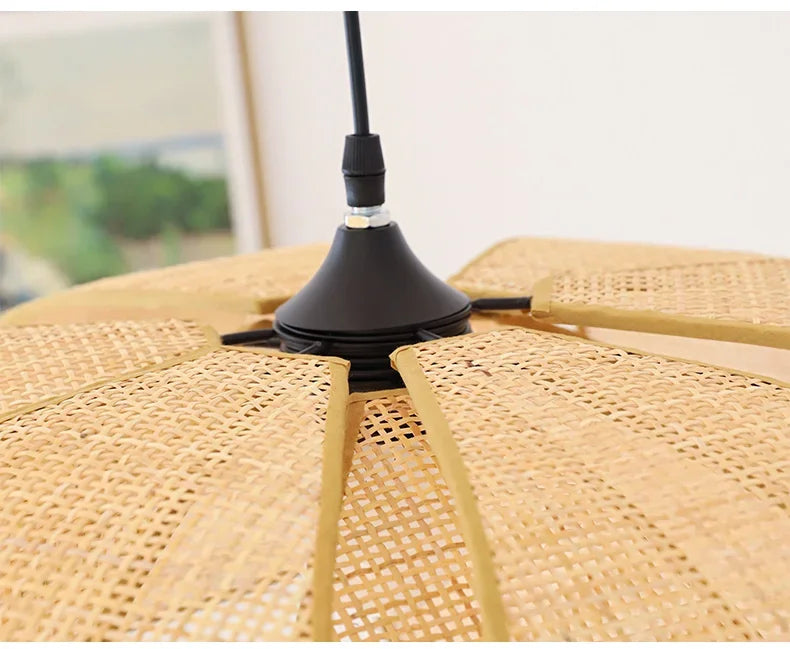 Rattan Petal Pendant Chandelier