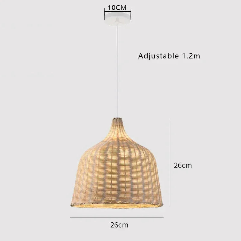Southeast Asian Rattan Pendant Lamp