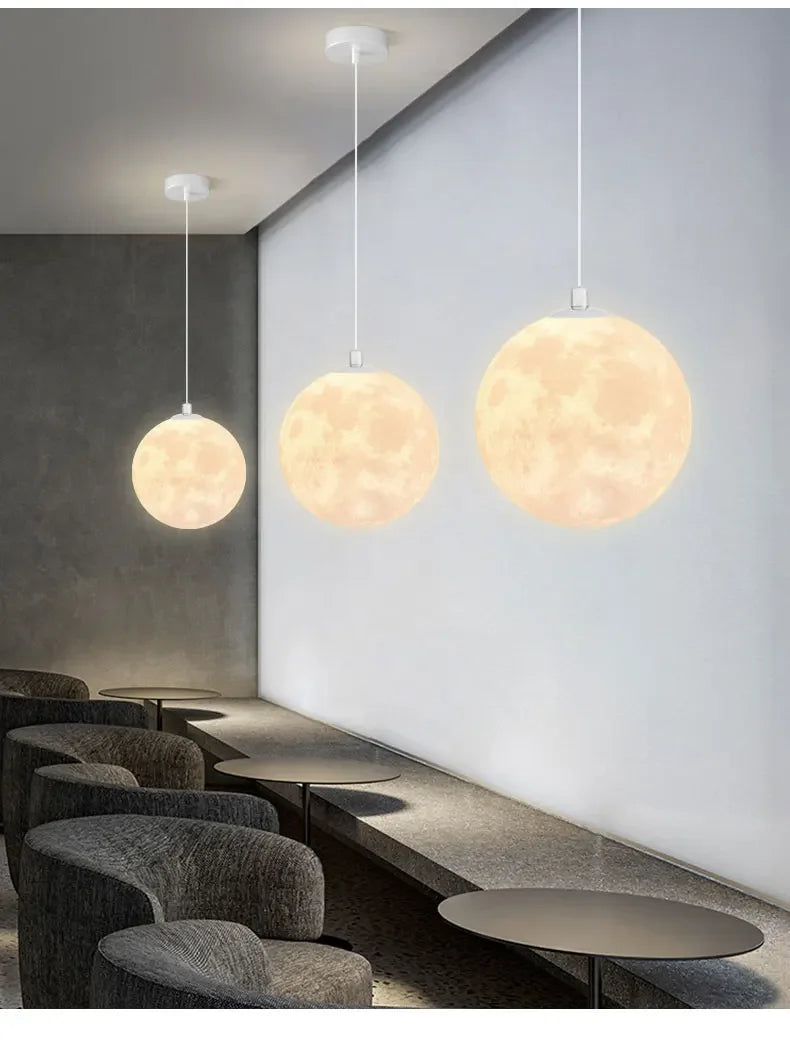 Modern LED Moon Pendant Chandelier