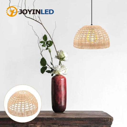 Woven Rattan Cage Pendant Lampshade