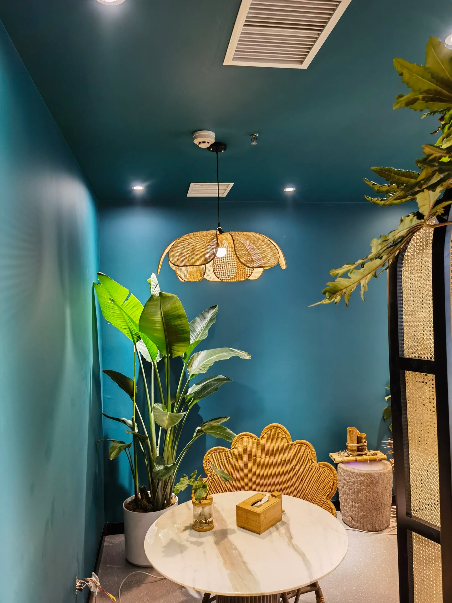 Rattan Petal Pendant Chandelier