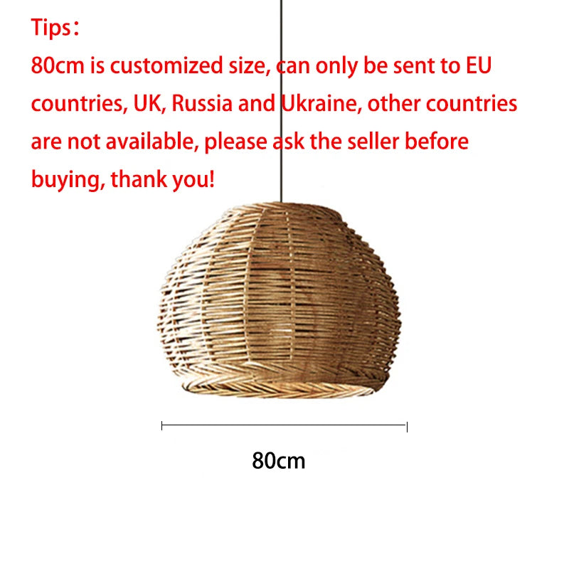 Southeast Asian Rattan Lantern Pendant