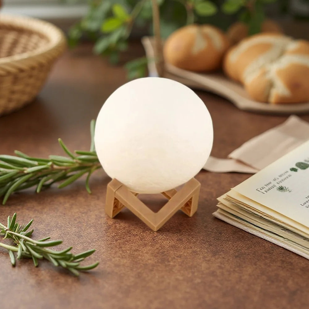 LED Moon Night Light with Stand