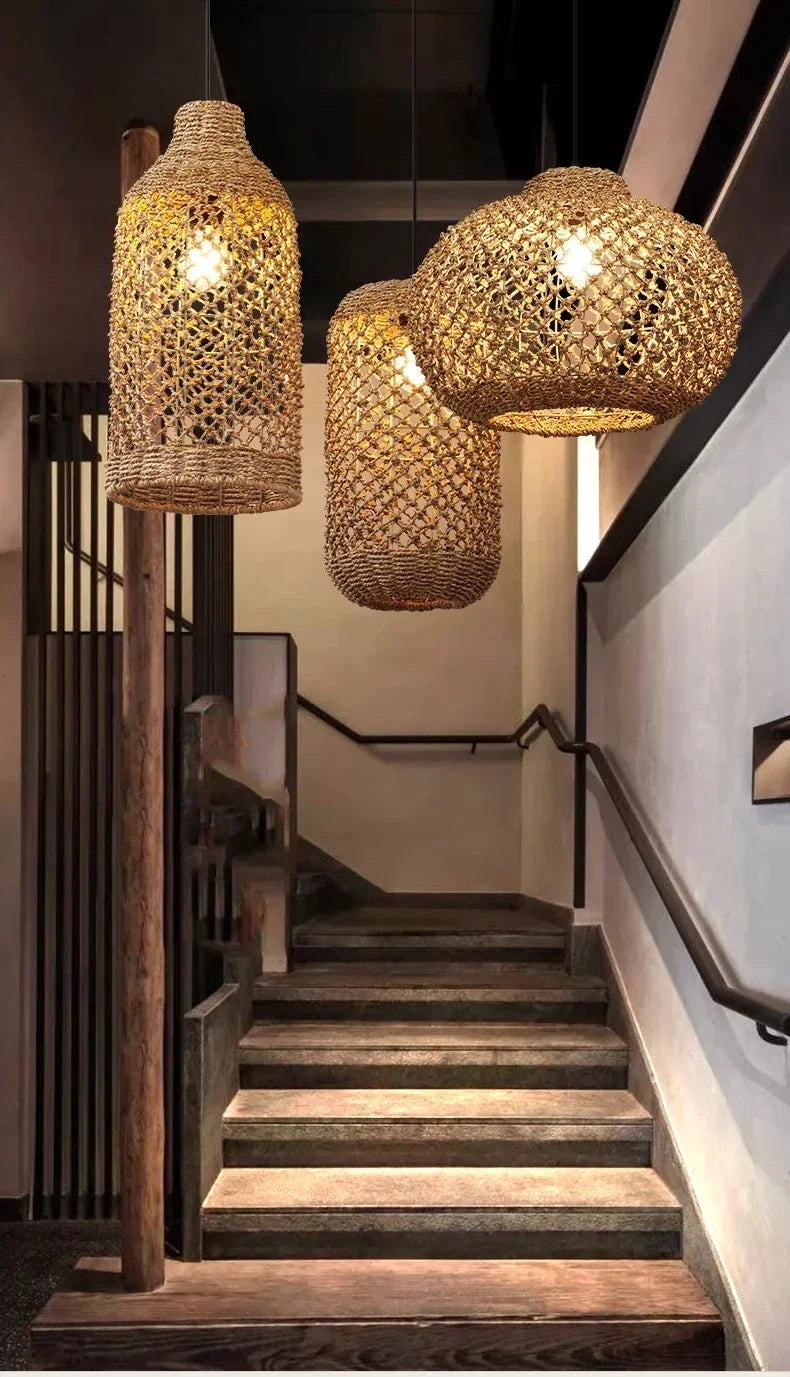 Japanese Countryside Vine Rattan Lamp
