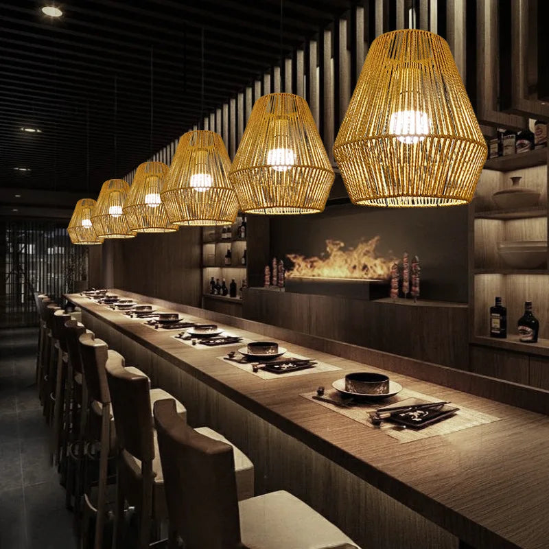 Woven Rattan Pendant Lampshade