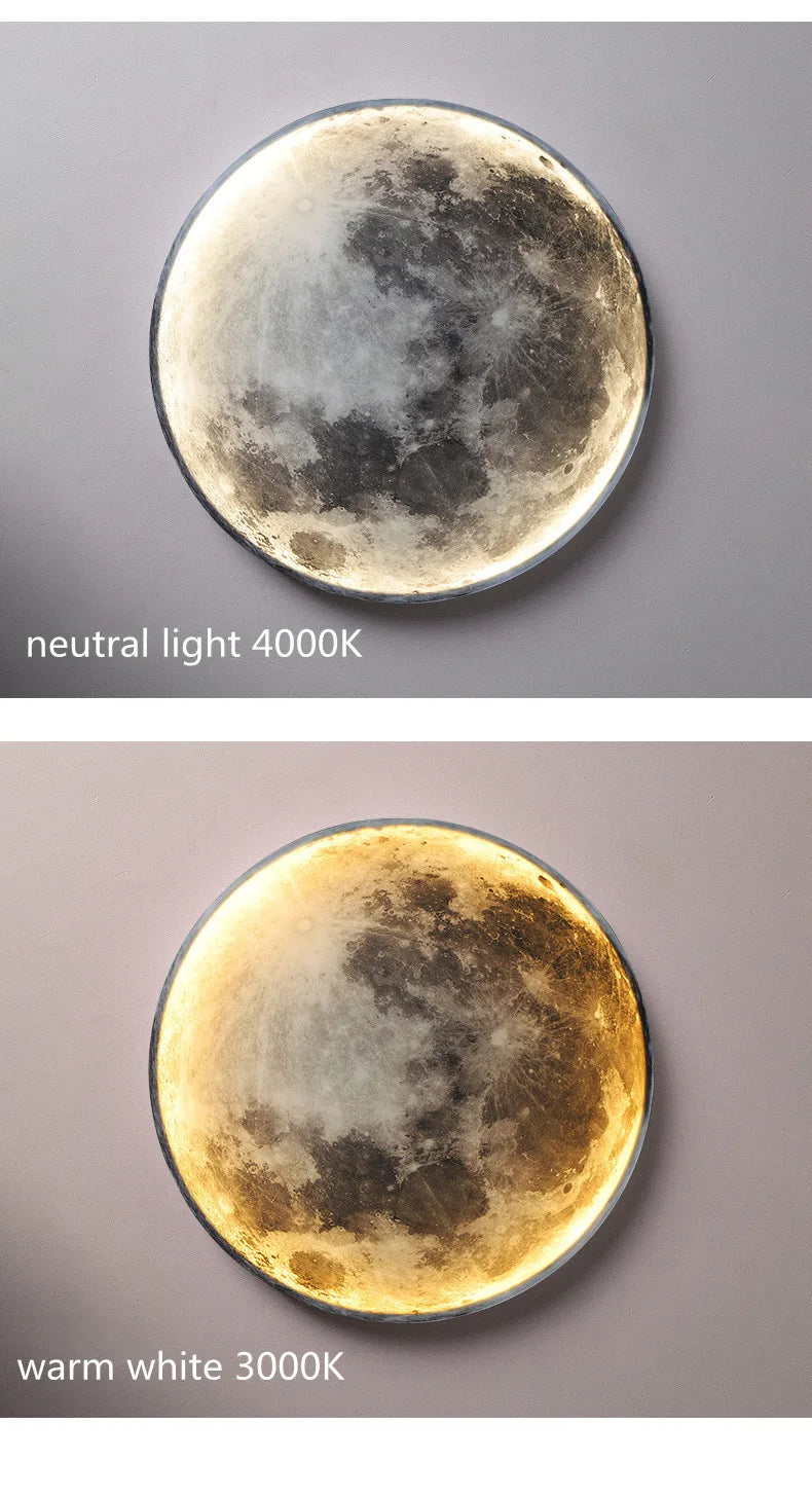 3D LED Moon Wall Lamp (50-80cm)