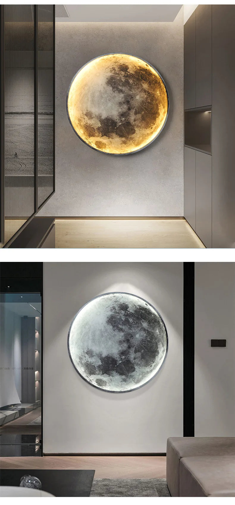 3D LED Moon Wall Lamp (50-80cm)