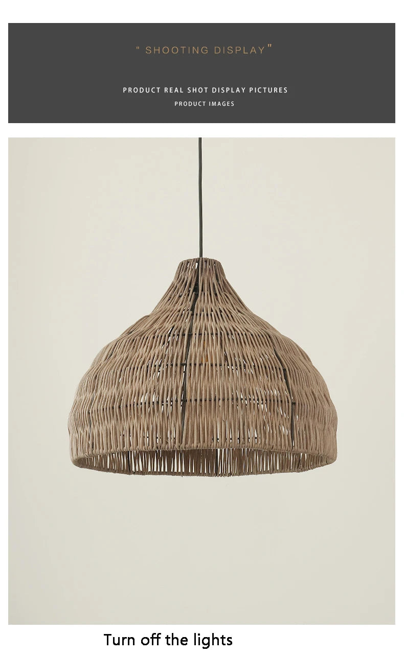 Southeast Asian Wicker Pendant Light