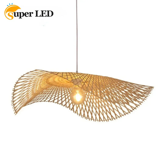Japanese Bamboo Rattan Pendant Light