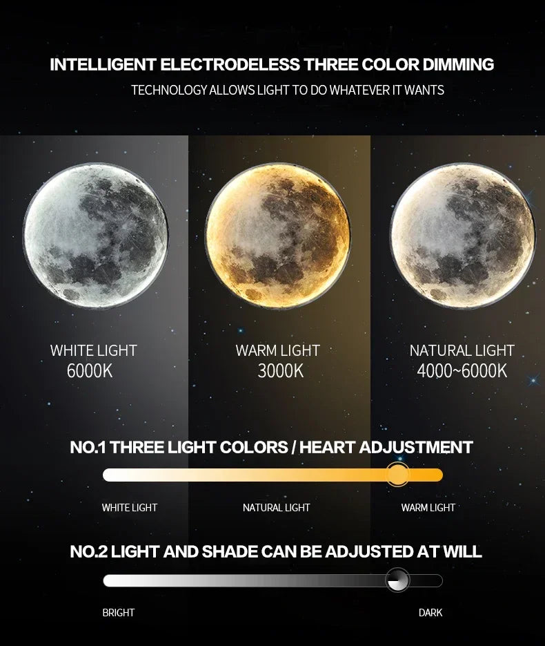 Modern LED Moon Wall Lamp