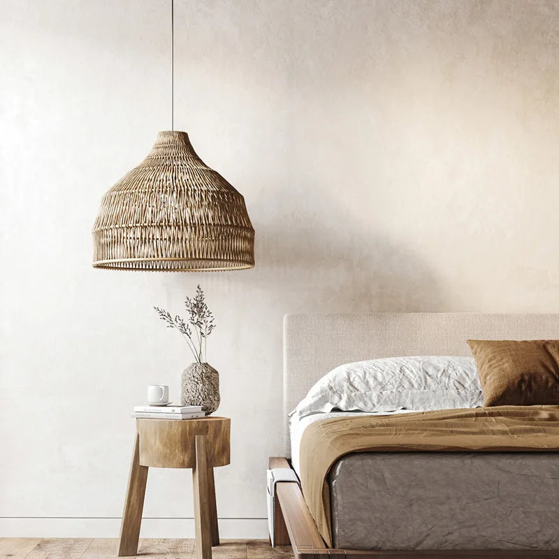Southeast Asian Rattan Lantern Pendant