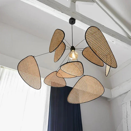 Rattan Petal Pendant Chandelier