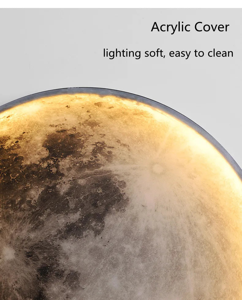 3D LED Moon Wall Lamp (50-80cm)