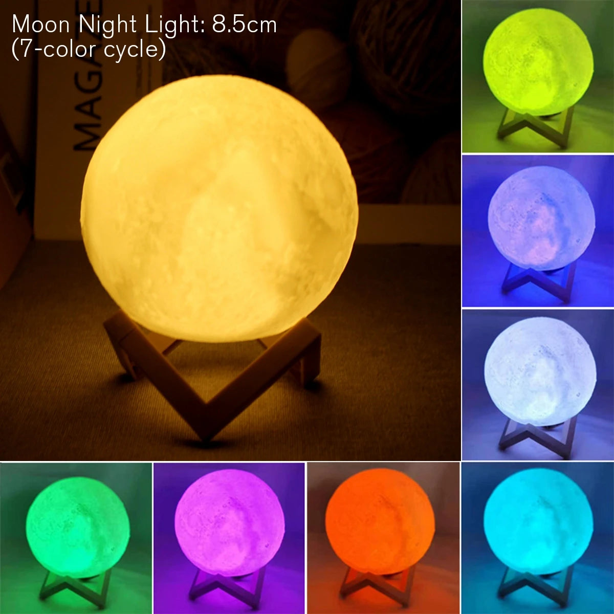 Moon LED Night Light with Stand