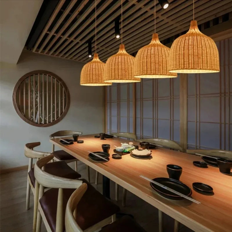 Southeast Asian Rattan Pendant Lamp