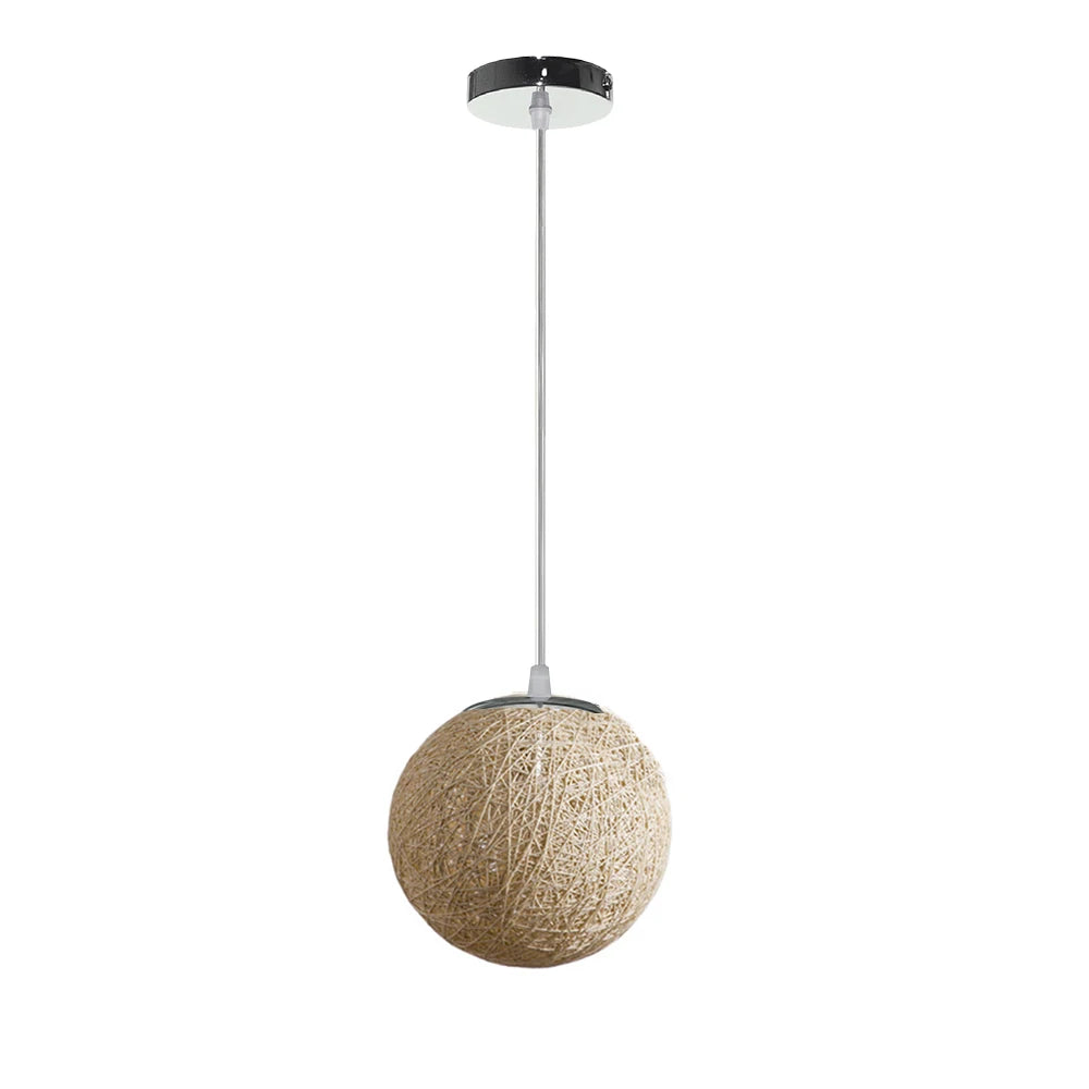 Nordic Hand-Woven Rattan Pendant