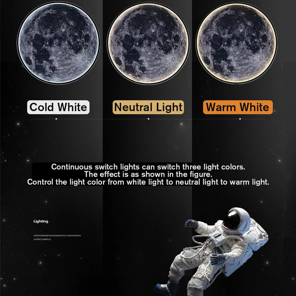 LED Moon Wall Lamp with Remote
