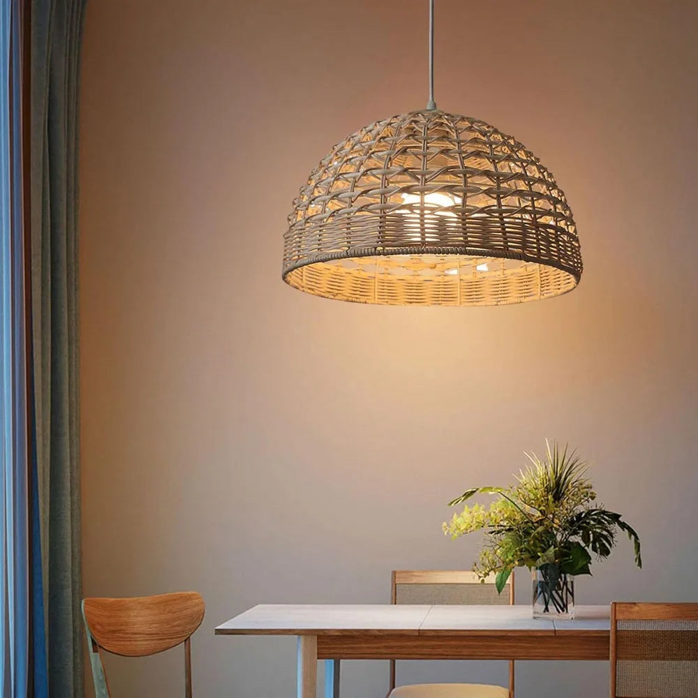 Natural Wicker Rattan Lampshade Pendant