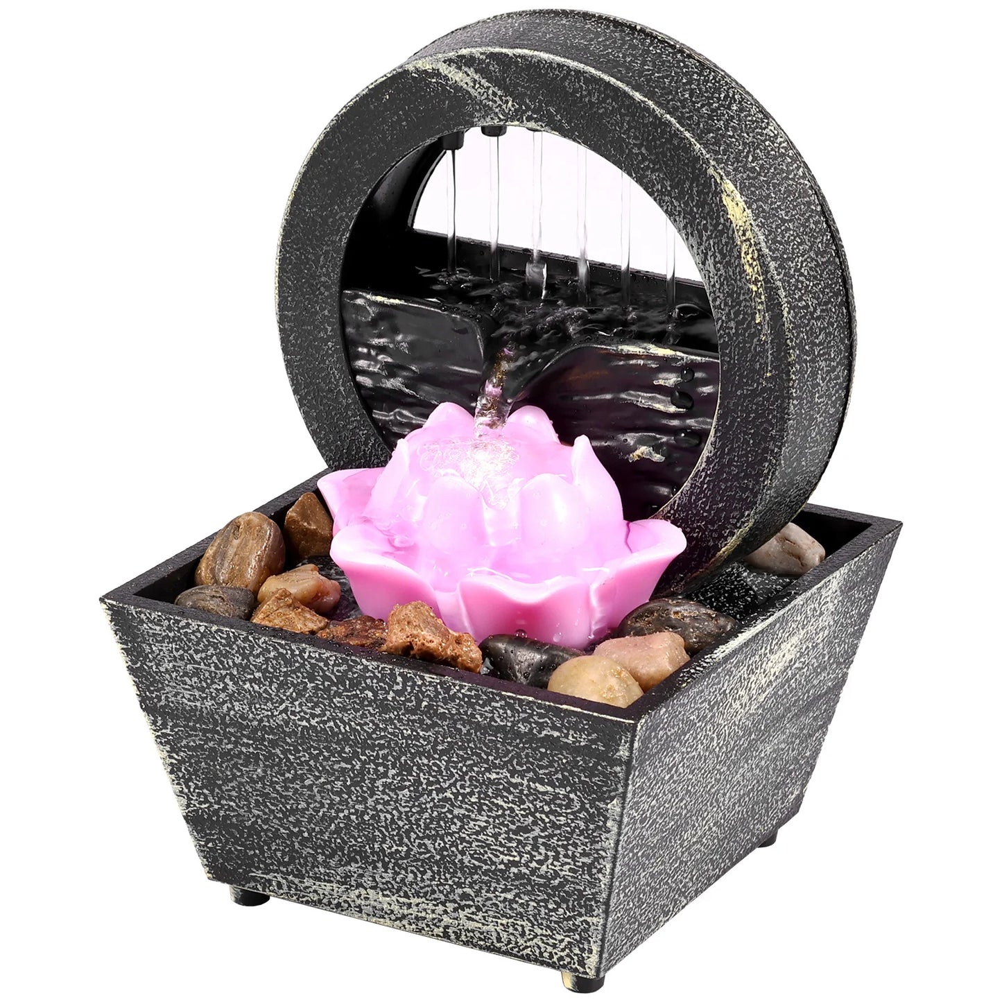 Tabletop Waterfall Fountain with Lights