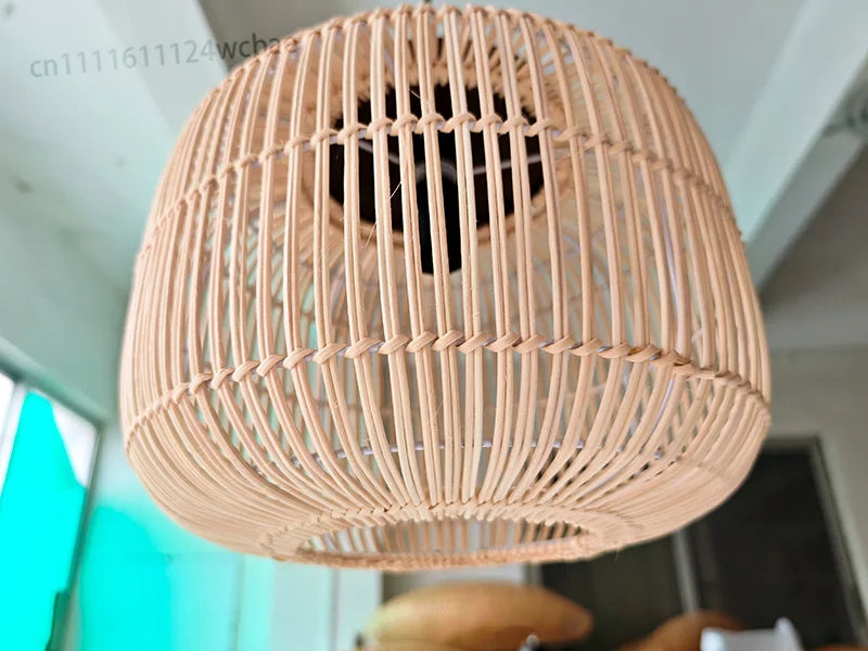 Japanese Wabi-Sabi Rattan Chandelier