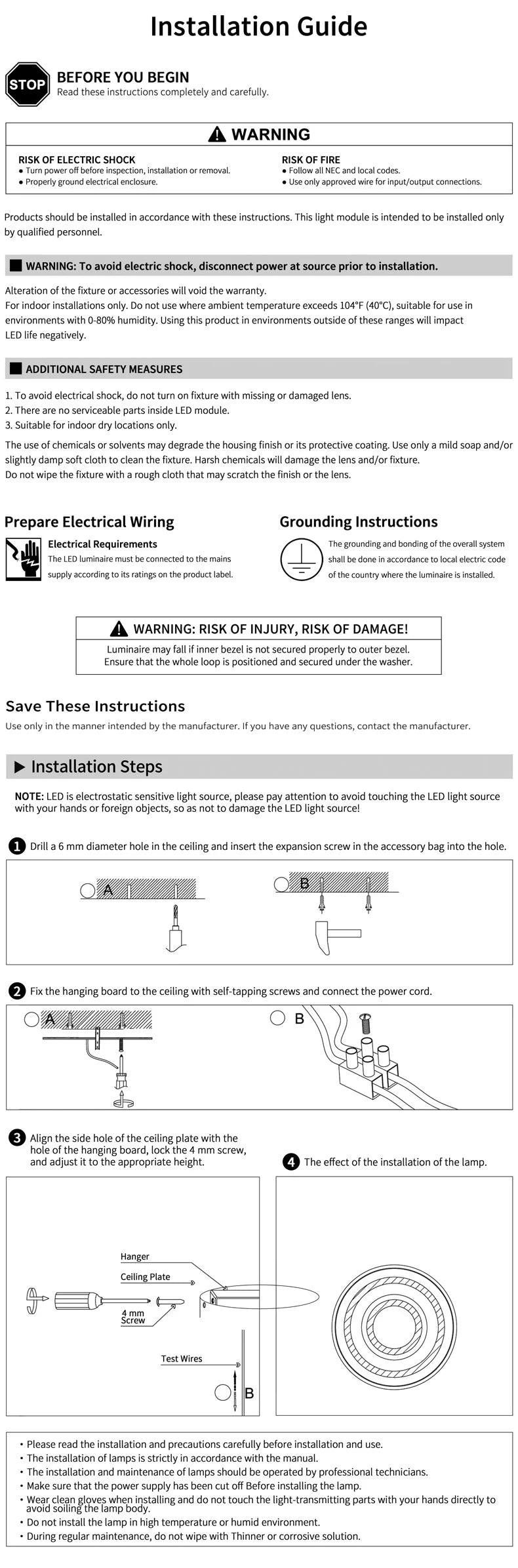 3D LED Moon Wall Lamp (50-80cm)