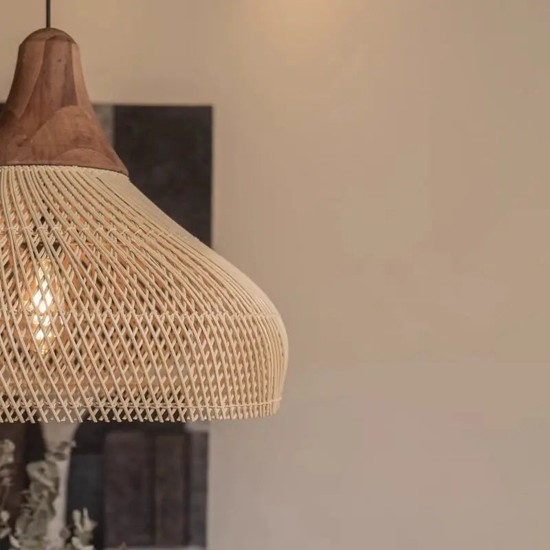 Japanese Handmade Rattan Pendant Lamp