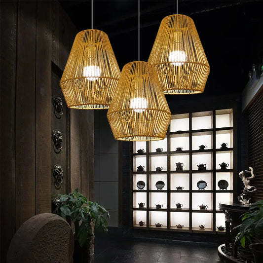 Woven Rattan Pendant Lampshade