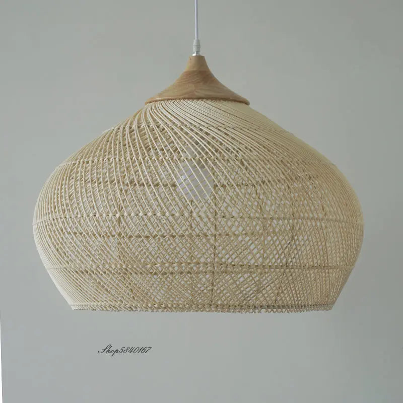 Vintage Handmade Rattan Pendant Lamp