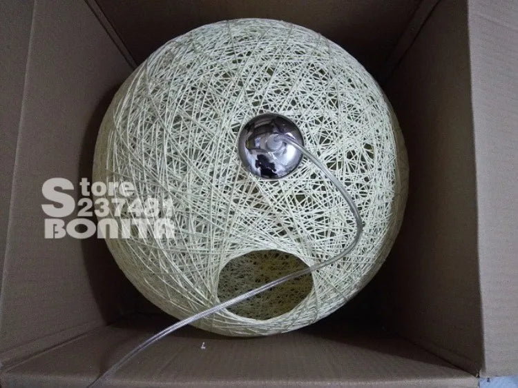 Nordic Rattan Ball Pendant Lamp
